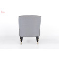 Grey Nordic modern fabric armchair leisure home furniture living room single sofa chair